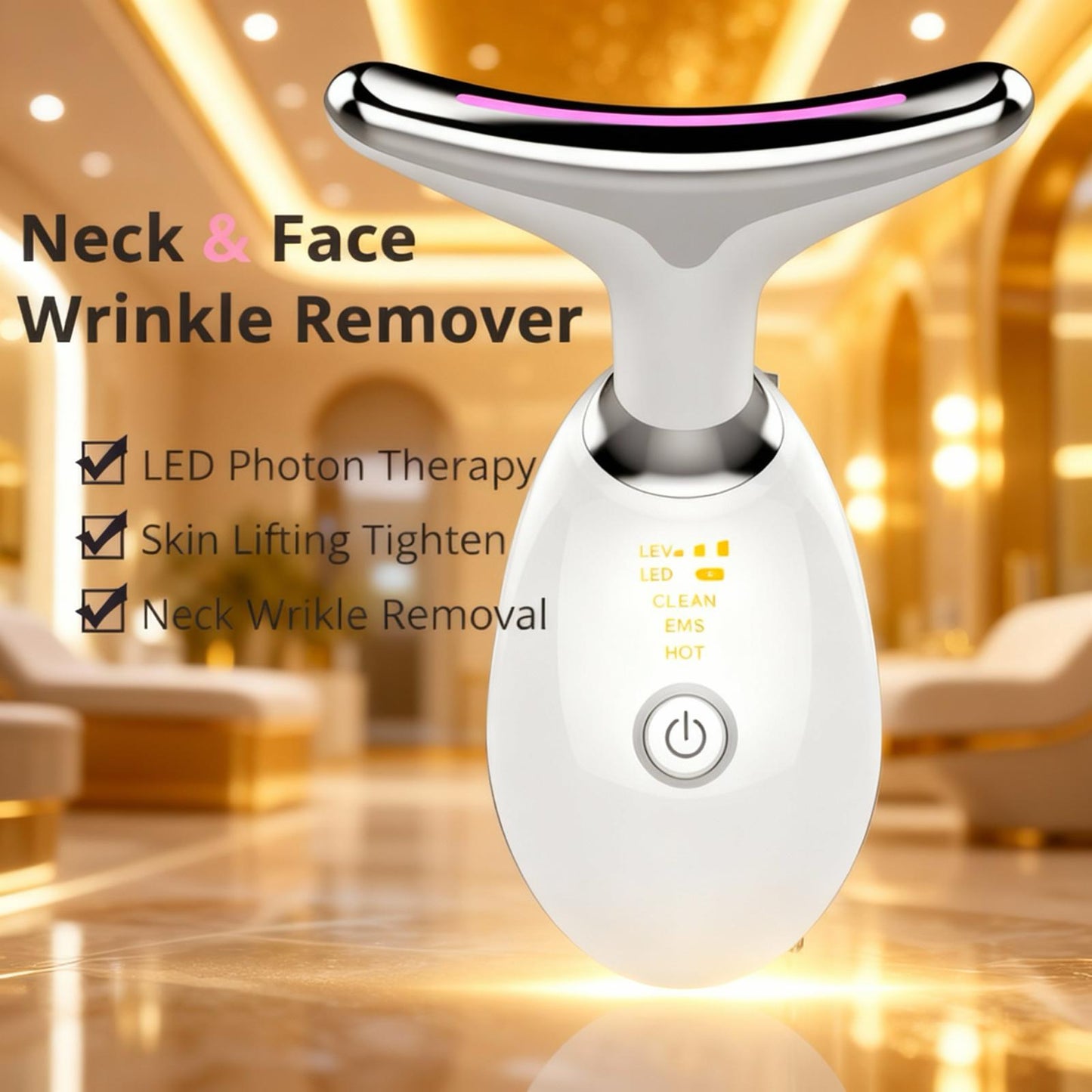 EMS Thermal Lifting & Sculpting Device  LED Photon Neck & Face Rejuvenation