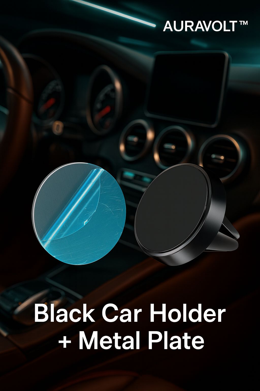 AURAGRIP™ Pro – Magnetic Car Phone Holder (2025 Edition)