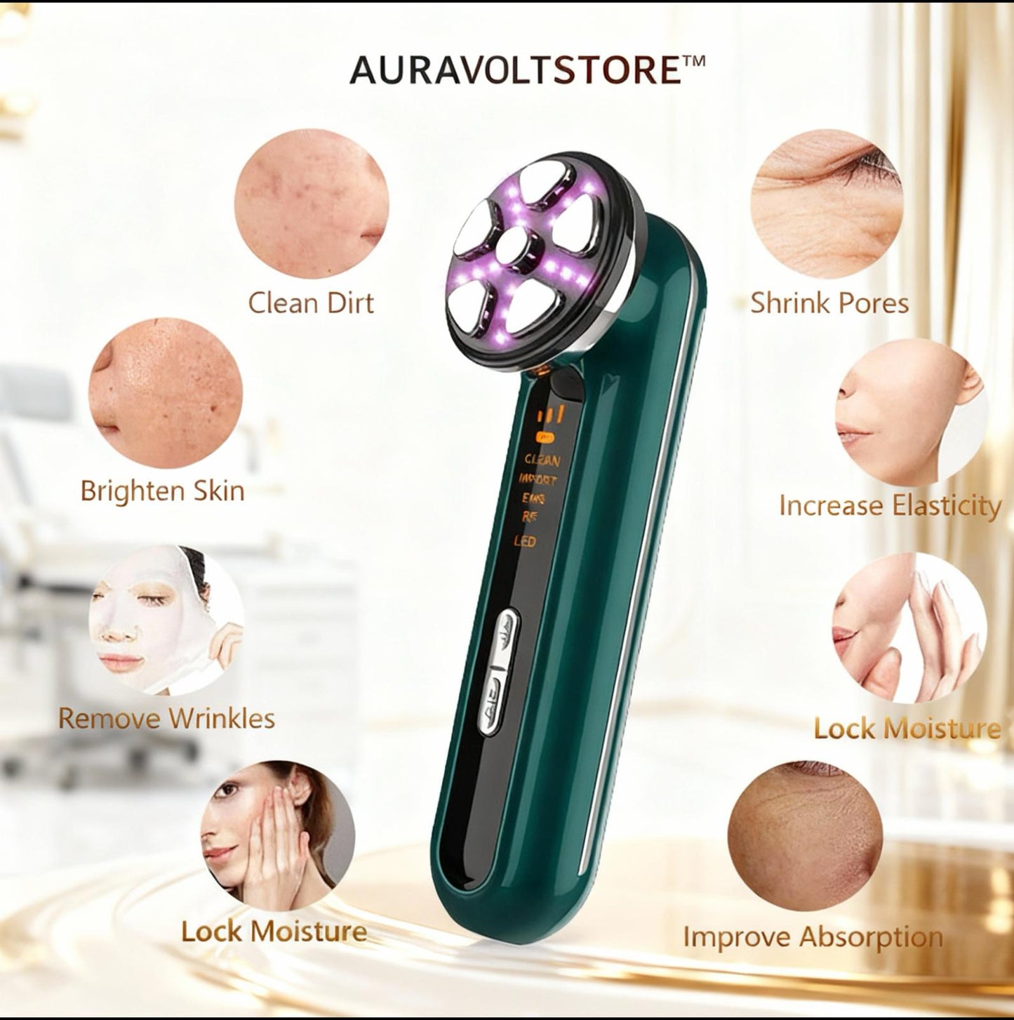 DermaLift Pro — RF + IPL Collagen Rejuvenation Wand
