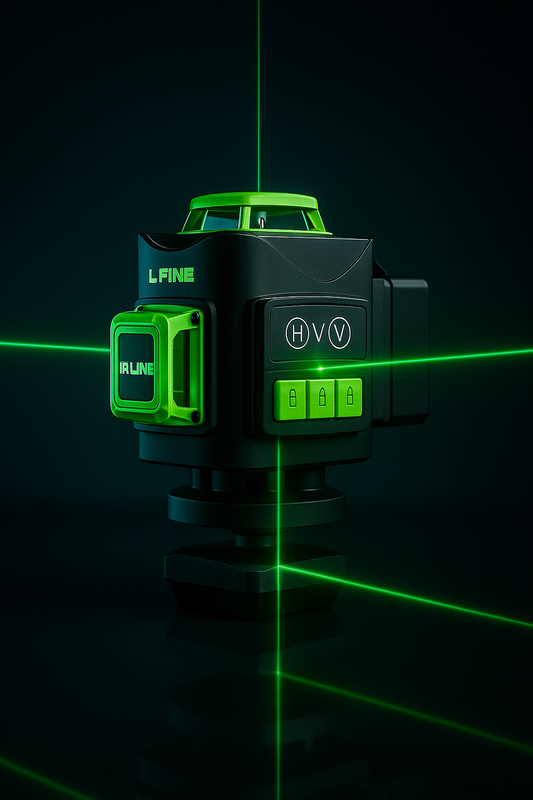 GreenBeam 4D Laser Level Pro™️ 2025 – Ultra-Precision 16-Line Green Beam Leveling System