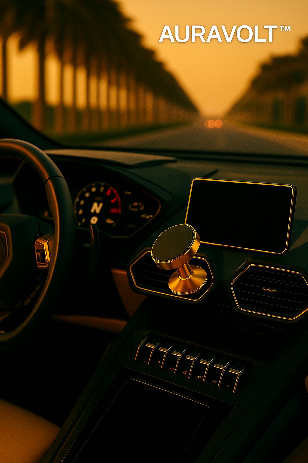 AURAGRIP™ Pro – Magnetic Car Phone Holder (2025 Edition)