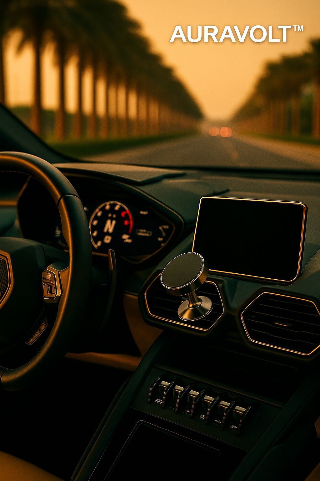 AURAGRIP™ Pro – Magnetic Car Phone Holder (2025 Edition)